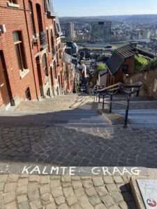 Haut des marches de Bueren à Liège